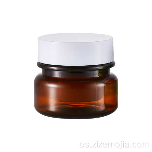 Tarro de crema cosmética verde de plástico de 30 ml